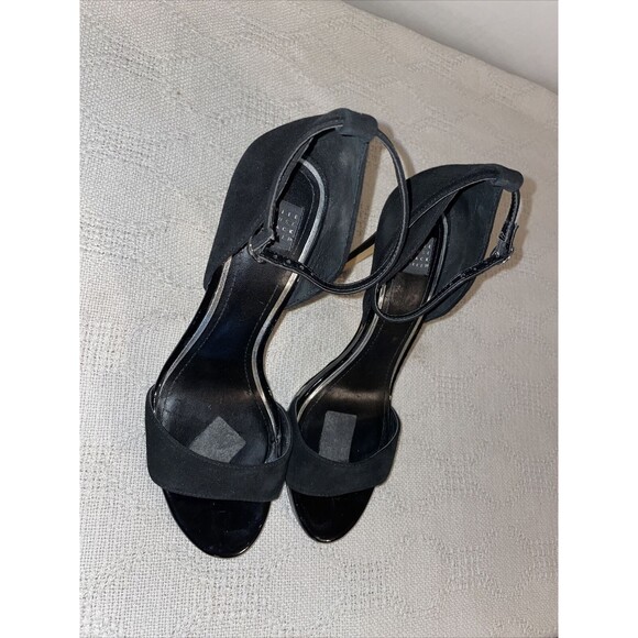 White House Black Market Dress Pumps Women's Size 8 B Black Leather Ankle Strap - Picture 6 of 12